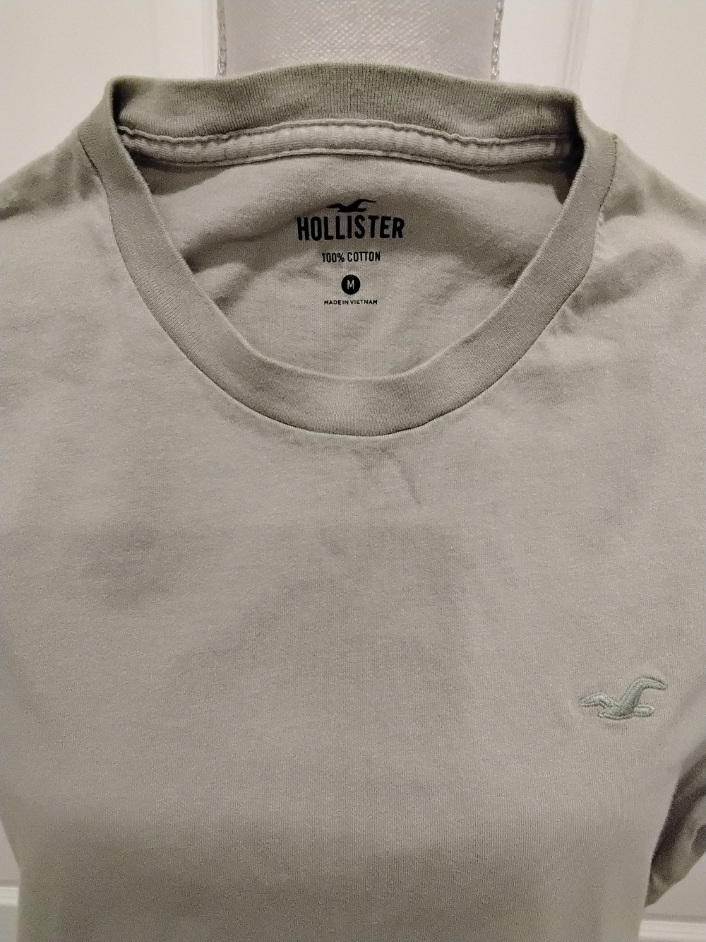 Hollister Short Sleeve Crew Tee in Light Sage